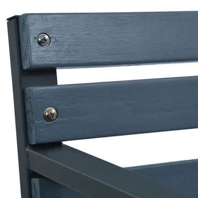 Bancă de Grădină Gri - Lemn și Oțel - Livrare Gratuită