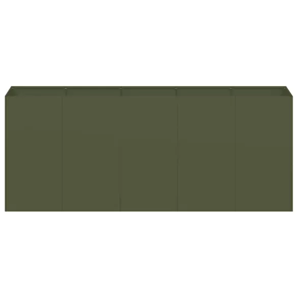 Jardinieră Verde Măsline 200x40x80 cm - Oțel Laminat la Rece