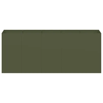 Jardinieră Verde Măsline 200x40x80 cm - Oțel Laminat la Rece