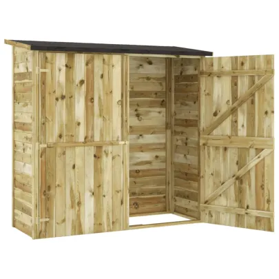 Șopron Unelte Grădină - Lemn Pin Impregnat - Depozitare Sigură