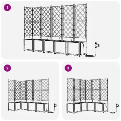 Jardiniere Grădină cu Sistem Irigare 5 buc Alb - Livrare Gratuită