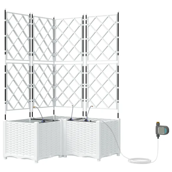 Set 3 Ghivece cu Irigație Auto - Alb | Livrare Gratuită