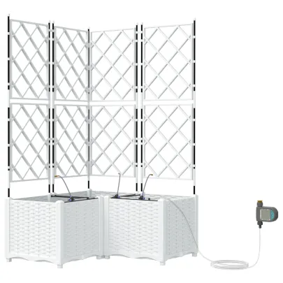 Set 3 Ghivece cu Irigație Auto - Alb | Livrare Gratuită