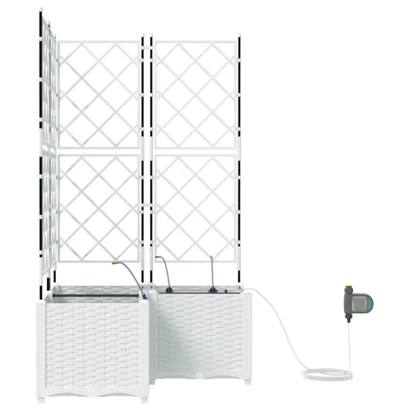 Set 3 Ghivece cu Irigație Auto - Alb | Livrare Gratuită