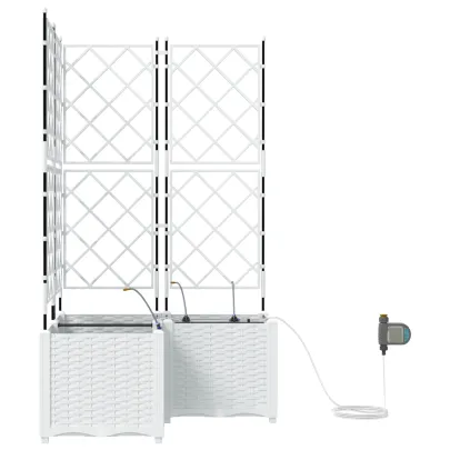 Set 3 Ghivece cu Irigație Auto - Alb | Livrare Gratuită