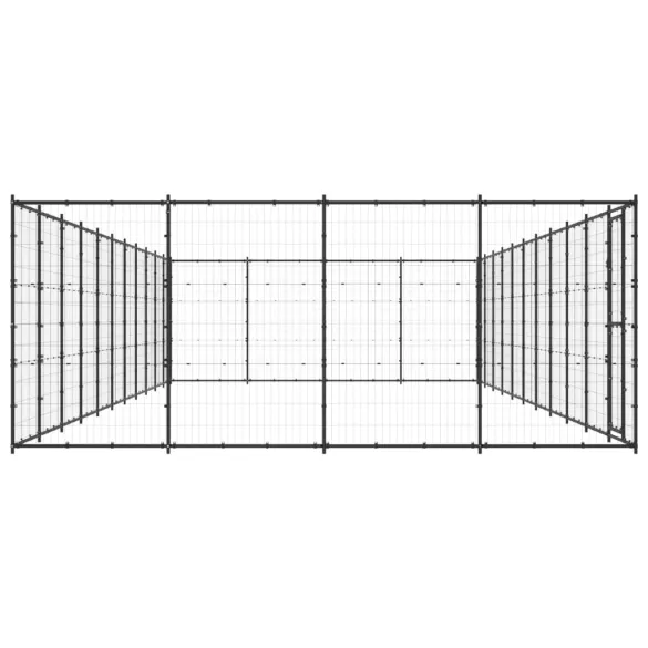 Padoc Câini Exterior 53m² Oțel | Livrare Gratuită