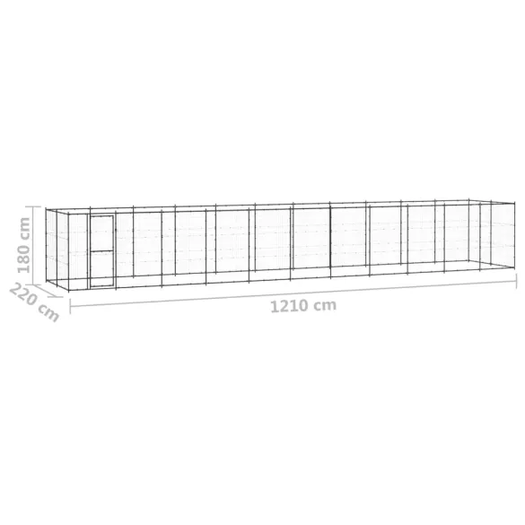 Padoc Câini Exterior 26,62 m² Oțel | Livrare Gratuită