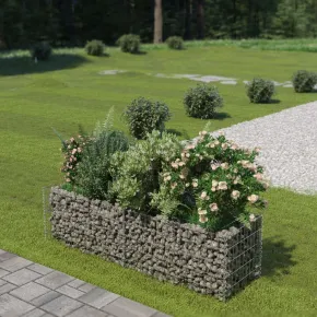 Strat Înălțat Gabion 180x50x50 cm - Oțel Galvanizat Rezistent