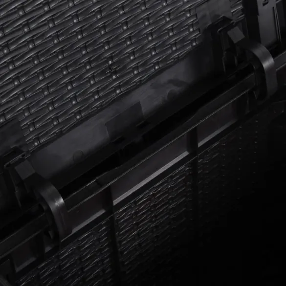 Cutie Depozitare Grădină 90L Negru Ratan | Livrare Gratuită