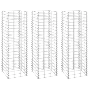 Gabioane Înălțate - Set 3 Buc - 30x30x100 cm - Fier 2