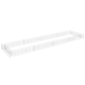 Strat Înălțat Gabion | Oțel Galvanizat | 400x100x20 cm 2