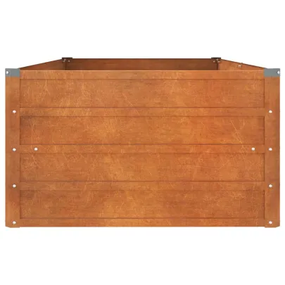 Strat Înălțat Grădină Oțel Corten Rustic - 160x80x45 cm