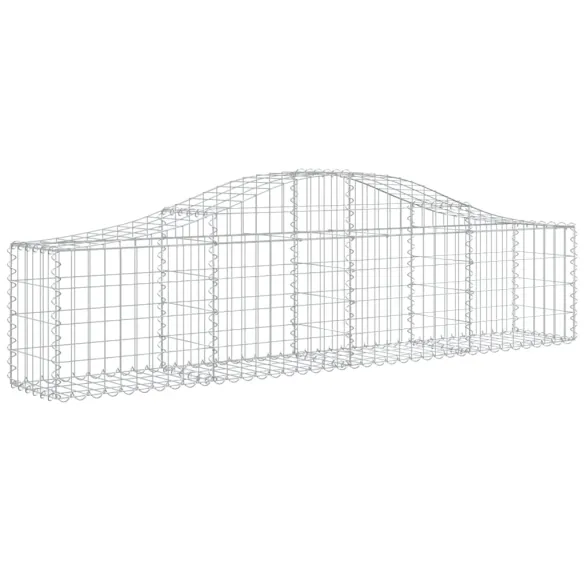 Coș Gabion Arcuit Fier Galvanizat | Barieră Decorativă Grădină