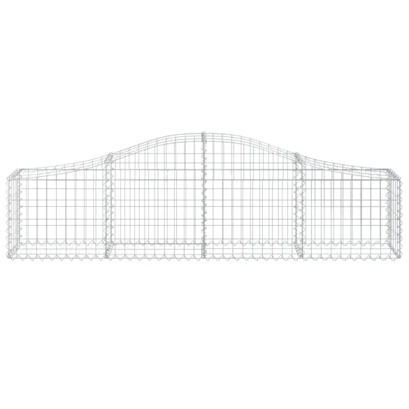 Coș Gabion Arcuit Fier Galvanizat | Barieră Decorativă Grădină
