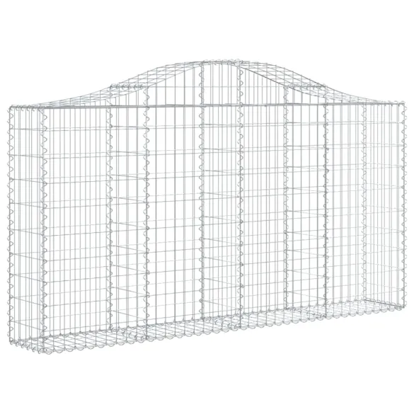 Coș Gabion Arcuit Fier Galvanizat | Barieră Decorativă Grădină