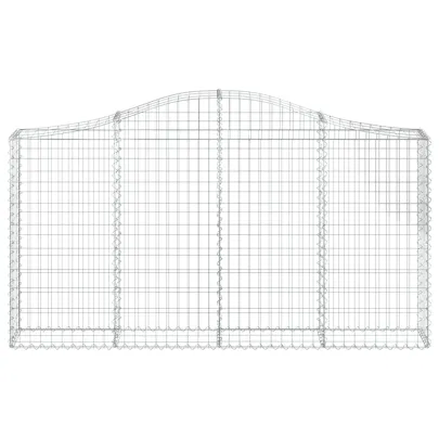 Coș Gabion Arcuit Fier Galvanizat | Barieră Decorativă Grădină