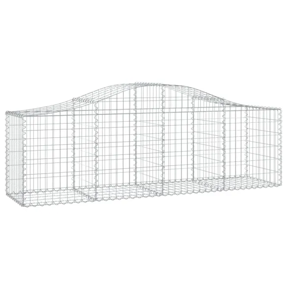 Coș Gabion Arcuit Fier Galvanizat | Barieră Decorativă Grădină