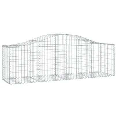 Coș Gabion Arcuit Fier Galvanizat | Barieră Decorativă Grădină