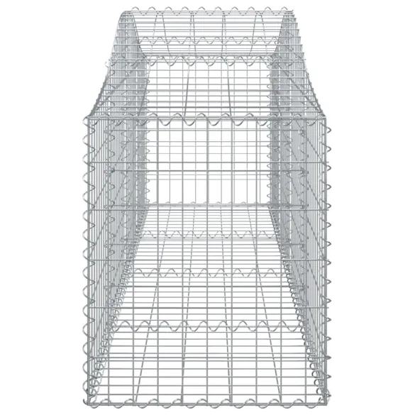 Coș Gabion Arcuit Fier Galvanizat | Barieră Decorativă Grădină