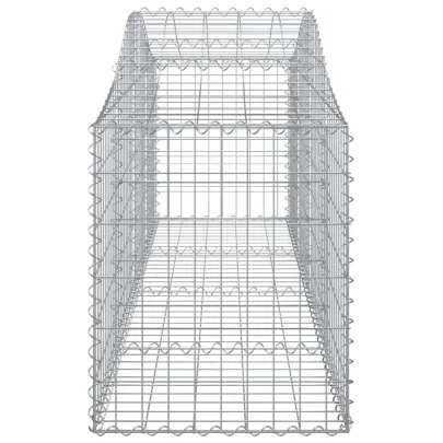 Coș Gabion Arcuit Fier Galvanizat | Barieră Decorativă Grădină