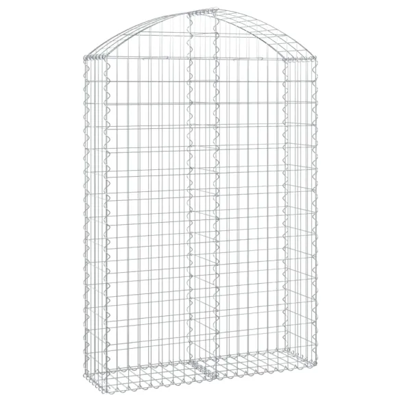 Coș Gabion Arcuit Fier Galvanizat | Barieră Decorativă Grădină
