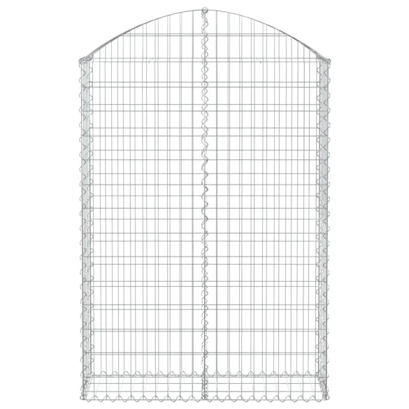 Coș Gabion Arcuit Fier Galvanizat | Barieră Decorativă Grădină