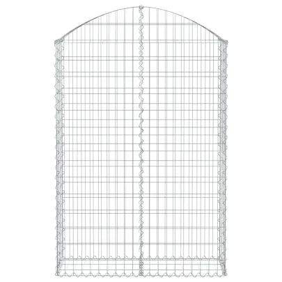 Coș Gabion Arcuit Fier Galvanizat | Barieră Decorativă Grădină