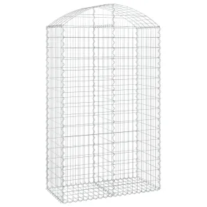 Coș Gabion Arcuit Fier Galvanizat | Barieră Decorativă Grădină 2