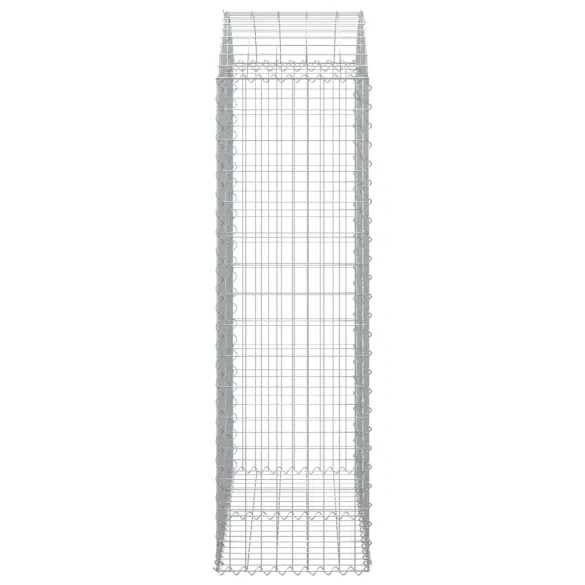 Coș Gabion Arcuit Fier Galvanizat | Barieră Decorativă Grădină