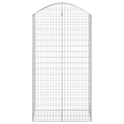 Coș Gabion Arcuit Fier Galvanizat | Barieră Decorativă Grădină