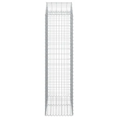 Coș Gabion Arcuit Fier Galvanizat | Barieră Decorativă Grădină