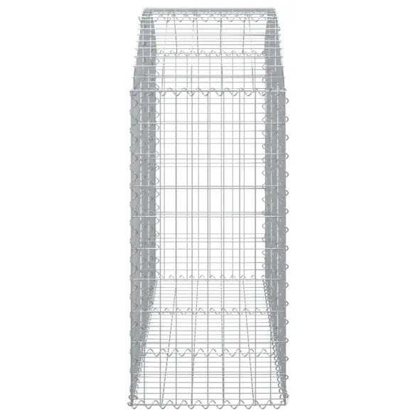 Coș Gabion Arcuit Fier Galvanizat | Barieră Decorativă Grădină