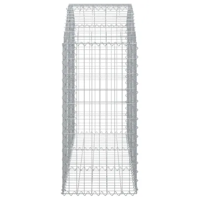 Coș Gabion Arcuit Fier Galvanizat | Barieră Decorativă Grădină