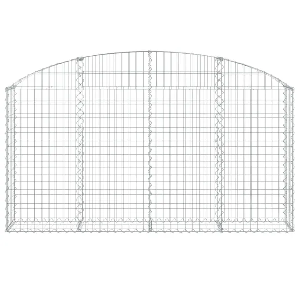 Coș Gabion Arcuit Fier Galvanizat | Barieră Decorativă Grădină