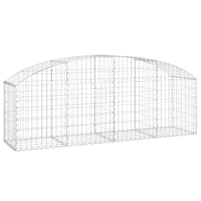 Coș Gabion Arcuit Fier Galvanizat | Barieră Decorativă Grădină 2