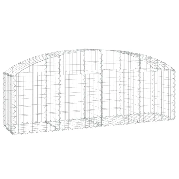 Coș Gabion Arcuit Fier Galvanizat | Barieră Decorativă Grădină