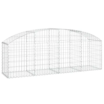 Coș Gabion Arcuit Fier Galvanizat | Barieră Decorativă Grădină
