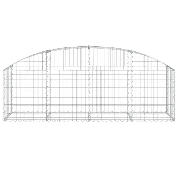 Coș Gabion Arcuit Fier Galvanizat | Barieră Decorativă Grădină