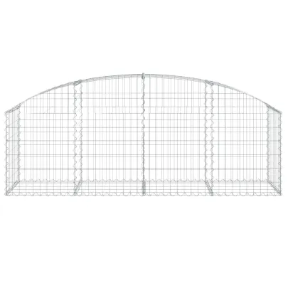 Coș Gabion Arcuit Fier Galvanizat | Barieră Decorativă Grădină