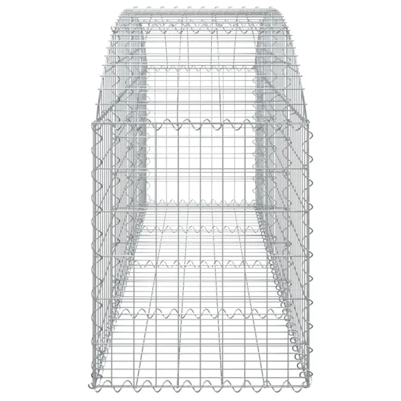 Coș Gabion Arcuit Fier Galvanizat | Barieră Decorativă Grădină