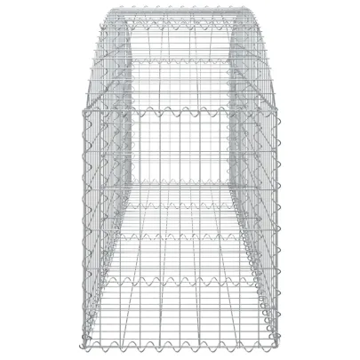Coș Gabion Arcuit Fier Galvanizat | Barieră Decorativă Grădină
