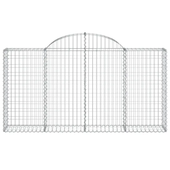 Coș Gabion Arcuit Fier Galvanizat | Barieră Decorativă Grădină