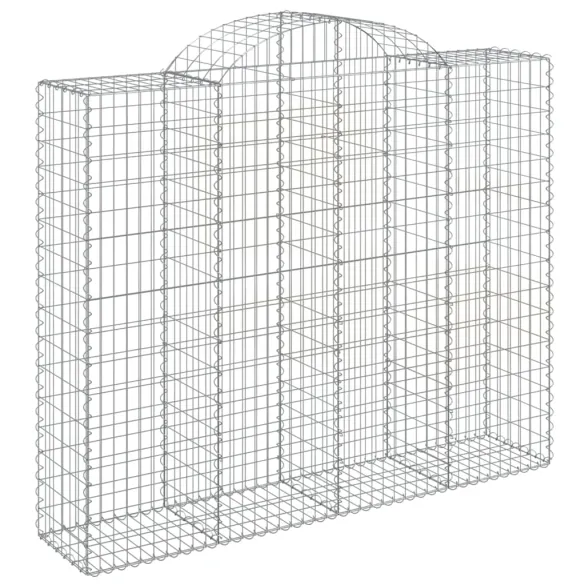 Coș Gabion Arcuit Fier Galvanizat | Barieră Decorativă Grădină