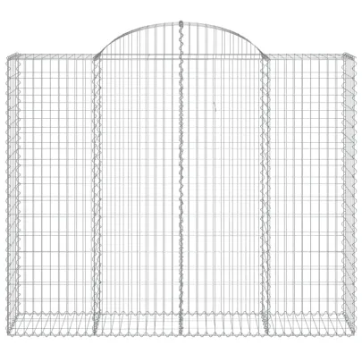 Coș Gabion Arcuit Fier Galvanizat | Barieră Decorativă Grădină