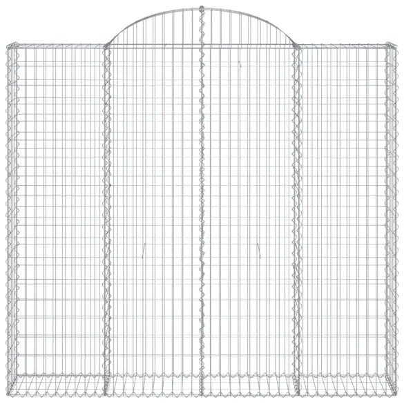 Coș Gabion Arcuit Fier Galvanizat | Barieră Decorativă Grădină