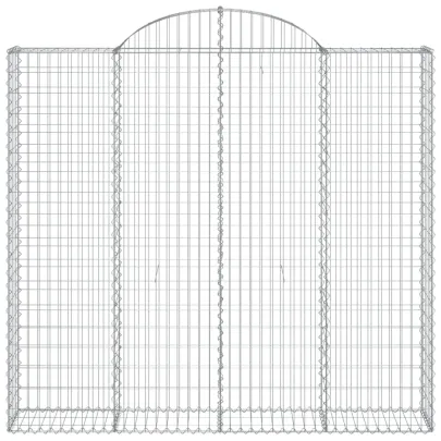 Coș Gabion Arcuit Fier Galvanizat | Barieră Decorativă Grădină