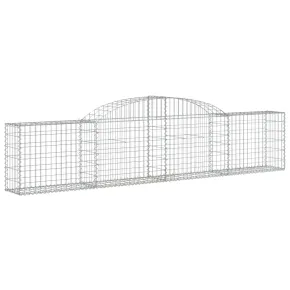 Coș Gabion Arcuit Fier Galvanizat | Barieră Decorativă Grădină 2