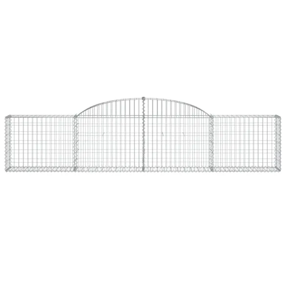 Coș Gabion Arcuit Fier Galvanizat | Barieră Decorativă Grădină