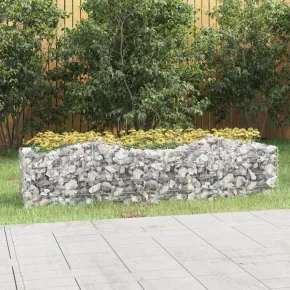 Strat Înălțat Gabion Arcut Fier Galvanizat 200x50x50 cm