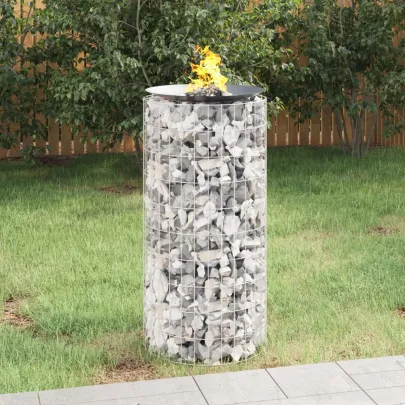 Vatră de foc din gabion Ø 50 cm - Fier galvanizat rezistent